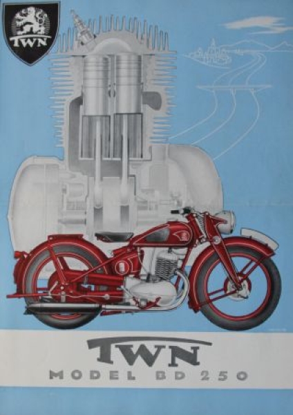 TWN Triumph Model BD 250 Modelprogram 1936 Motorbikebrochure (3109)